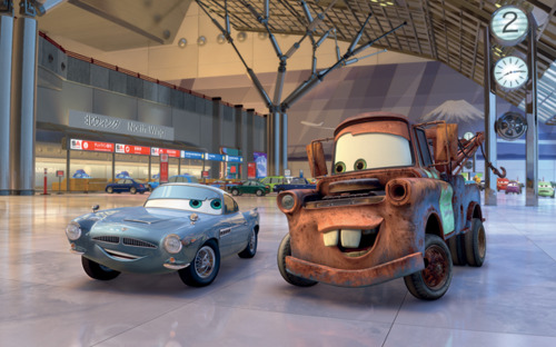 Tower Mater and spy in CARS 2